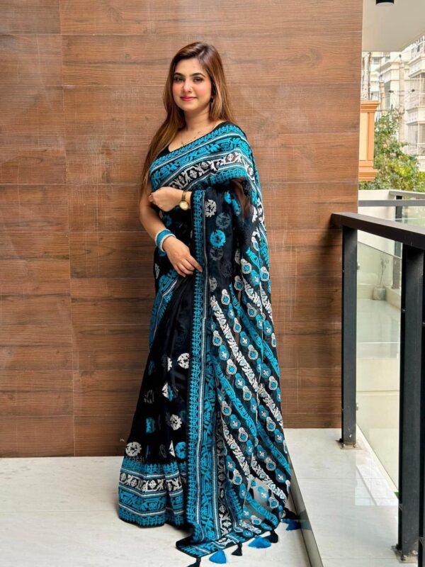 Halfsilk Saree with Blouse pcs- 4312